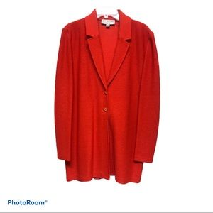 St John Collection Gorgeous Tomato Holiday Sz 12 Blazer